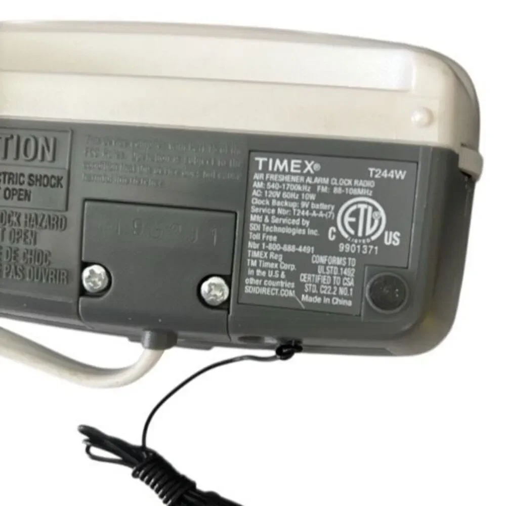 Timex Air Freshener Nature Sounds Model T244W Clock Radio